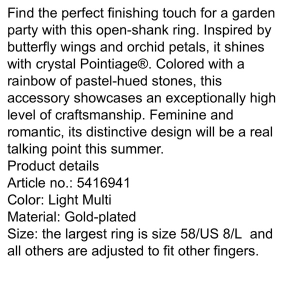 3 Swarovski Light Orchid Butterfly Rings | Swan Signed | New | Rare/Retired - Picture 12 of 14